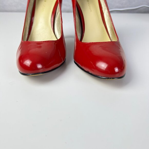 Tommy Hilfiger Red Almond Toe Patent Leather Stiletto Pumps Women's Size 8.5 - Picture 7 of 16
